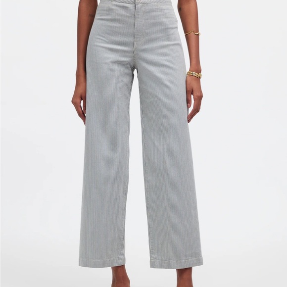 Madewell The Emmett Wide-Leg Crop Pant: Welt Pocket Edition size 32 NWT - Picture 2 of 11